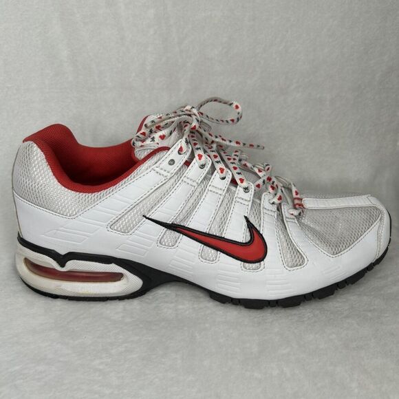 Nike Max Air Running Shoe White Red Hearts On Laces Women’s Size 10 - Picture 6 of 12